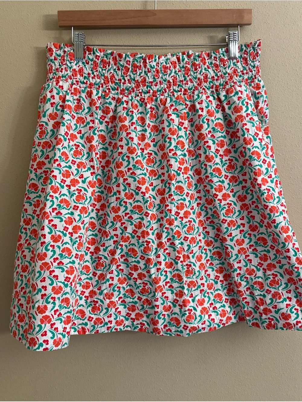 Boden Skirt Size 14 (US) Cotton Floral Cottagecore Prarie Summer Pockets